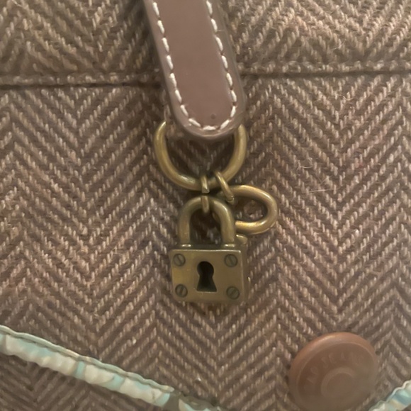 Gap Brown Herringbone Tweed Bag - Picture 10 of 10